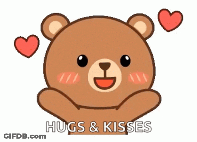 Bear Blowing Hugs And Kisses GIF