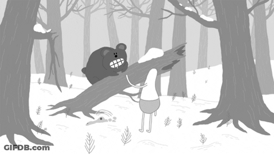 Bear Cartoon Bite GIF