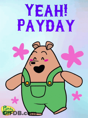 Bear Cartoon Saying Yeah Payday GIF