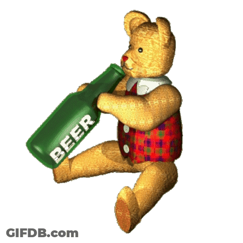Bear Chugging Beer GIF