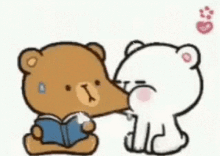 Bear Couple Cheeks Hickey Kiss GIF