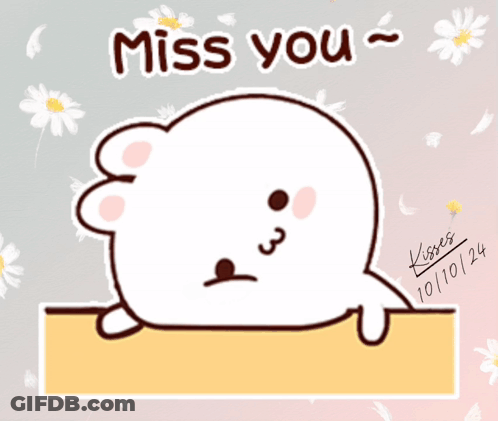 Bear Drawing Saying Miss You GIF
