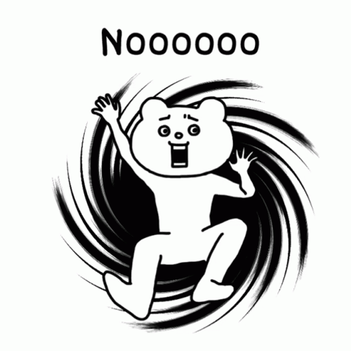 Bear Falling Into Black Hole GIF