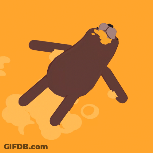Bear Flying With Smoke GIF