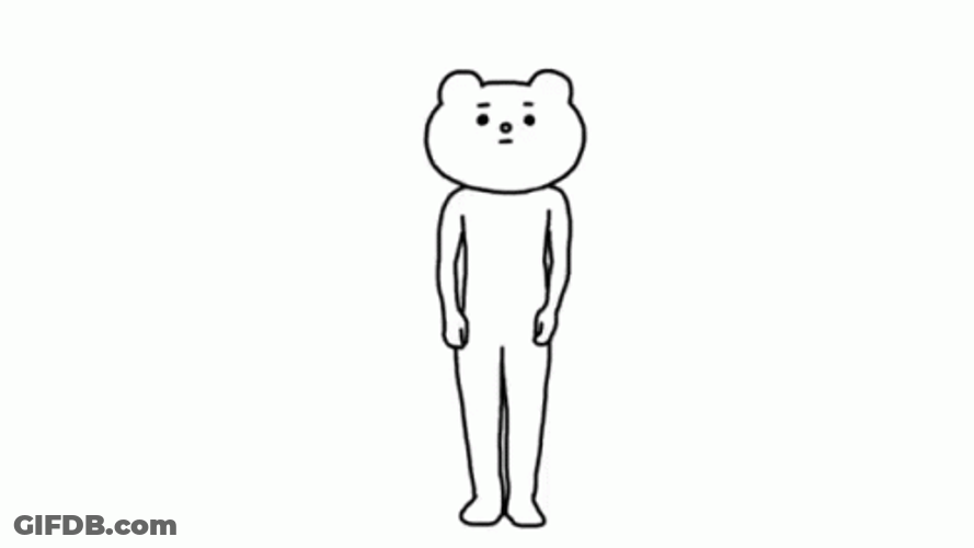 Bear Head Taking A Bow GIF