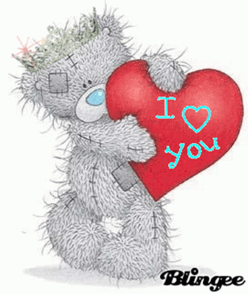 Bear Holding A Love Heart GIF