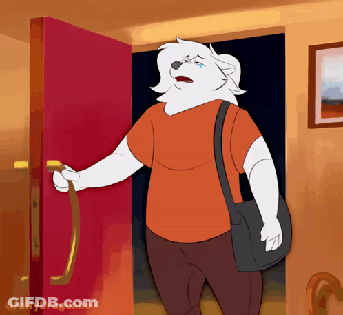 Bear Holding Door Handle Fattydragonite GIF