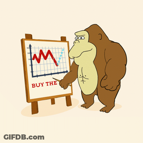 Bear Holding Pencil Buy The Dip GIF