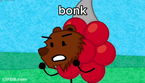 Bear Holding Red Balls With Bonk GIF