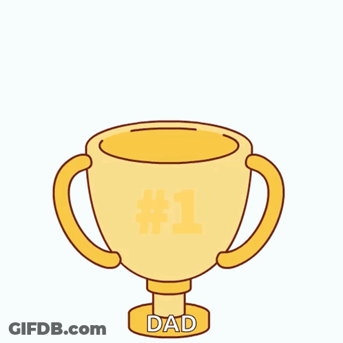 Bear Holding Sign Saying The Best Dad GIF