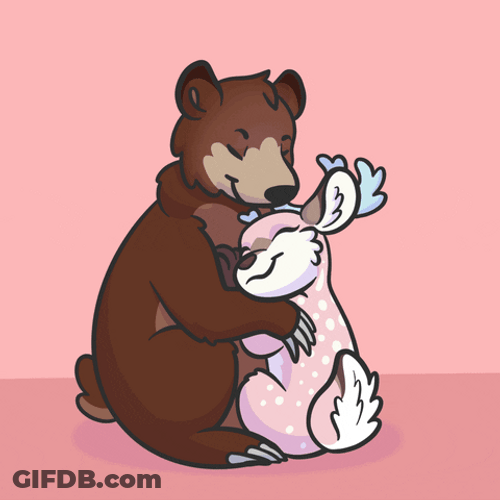 Bear Hug Love Kawaii Animals GIF