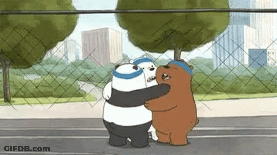 Bear Hug Spin We Bare Bears GIF