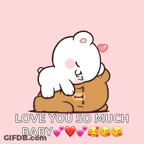 Bear Hugging Another Bear Love You So Much Baby GIF