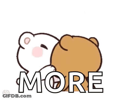 Bear Hugging Another Bear Saying More GIF