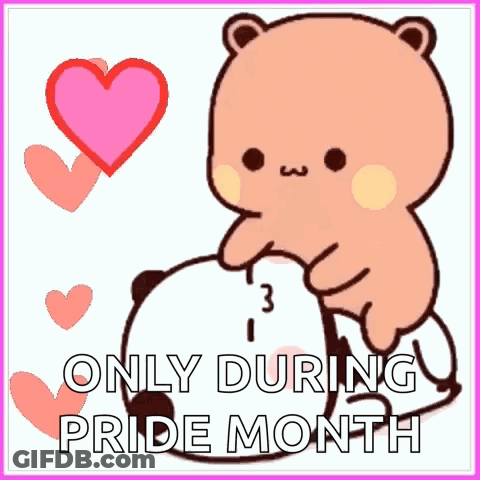 Bear Hugging Bear During Pride Month GIF