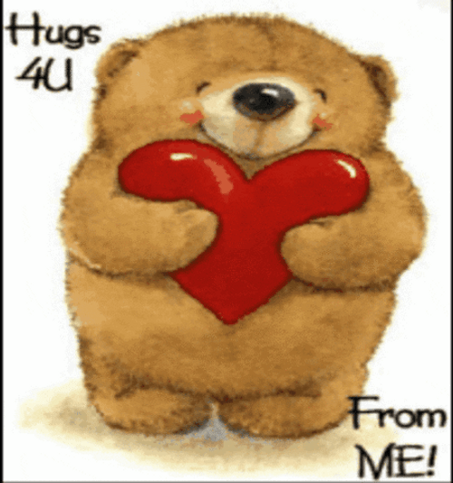Bear Hugs 4U From Me Art GIF