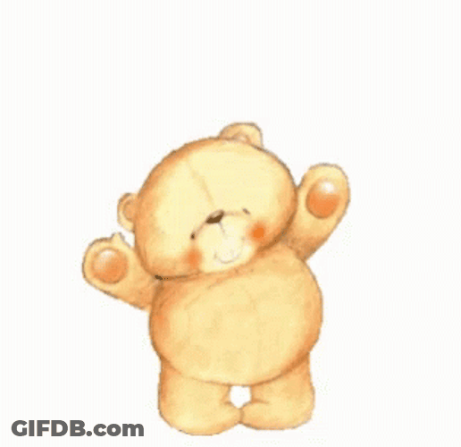 Bear Hugs Balloons Cute Art GIF