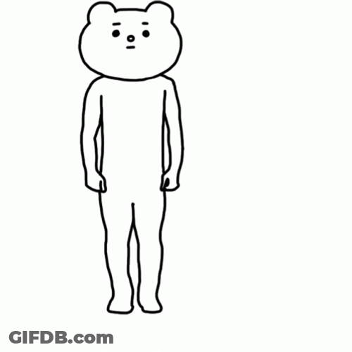 Bear Illustration Kneeling Roger That GIF