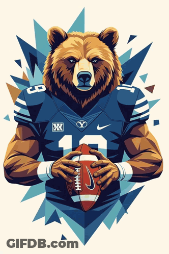 Bear In Blue Jersey Number 12 GIF