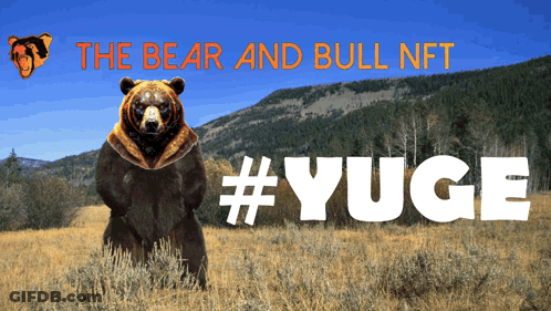 Bear In Field The Bear And Bull NFT #Yuge GIF