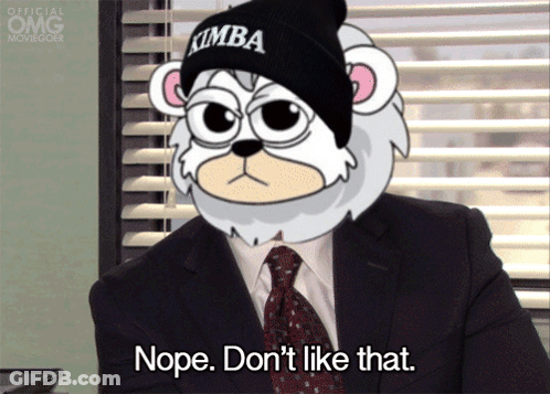 Bear In Suit Says Nope Don't Like That GIF