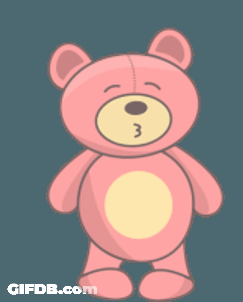 Bear Kiss Sticker GIF
