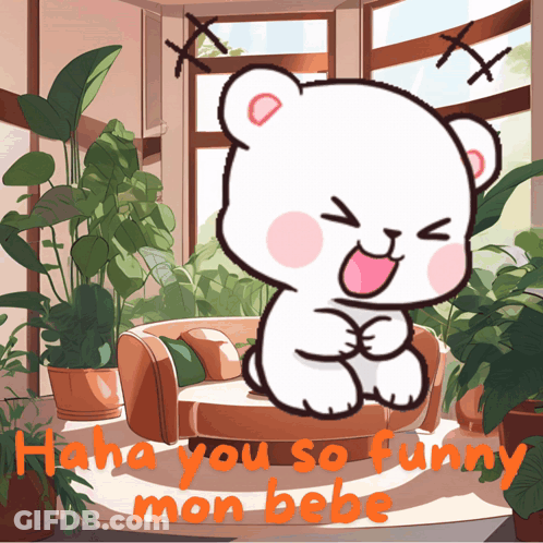 Bear Laughing Haha You So Funny Mon Bebe GIF