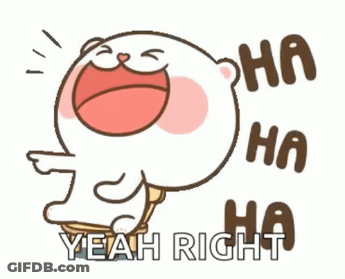 Bear Laughing Saying Yeah Right GIF