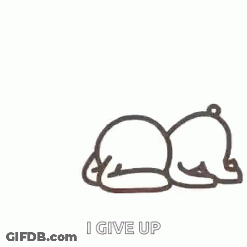 Bear Laying Down Saying I Give Up GIF
