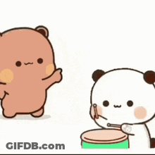 Bear Laying Down With Green Smoke GIF