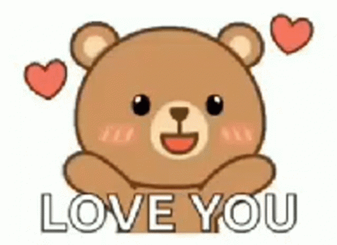 Bear Love You Flying Kiss GIF