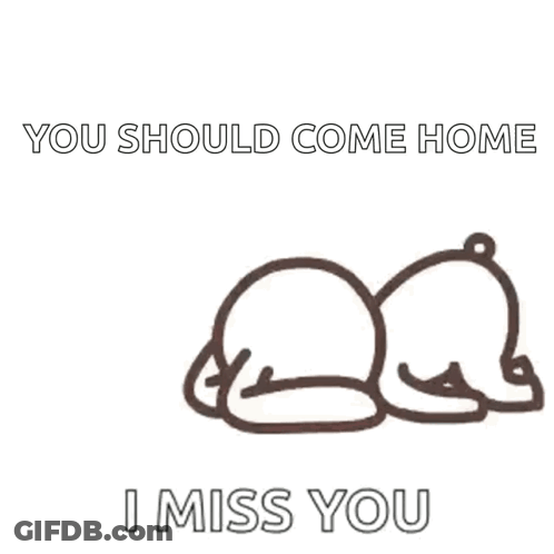 Bear Lying Down Saying I Miss You GIF