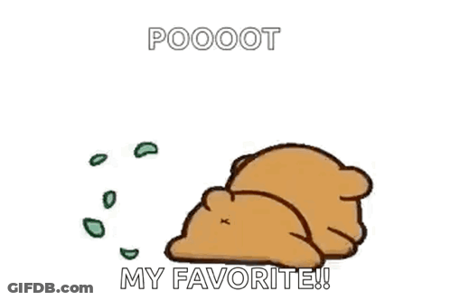 Bear Lying Down With Green Smoke GIF