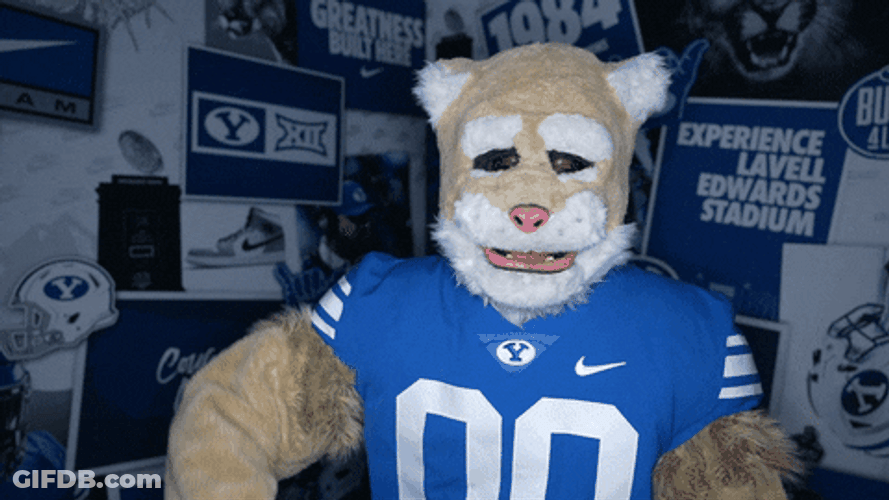 Bear Mascot Playing Rock Paper Scissors GIF