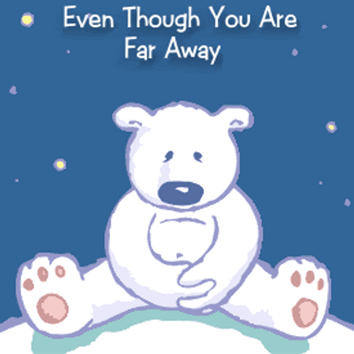 Bear On The Moon Thinking Of You Sympathy GIF