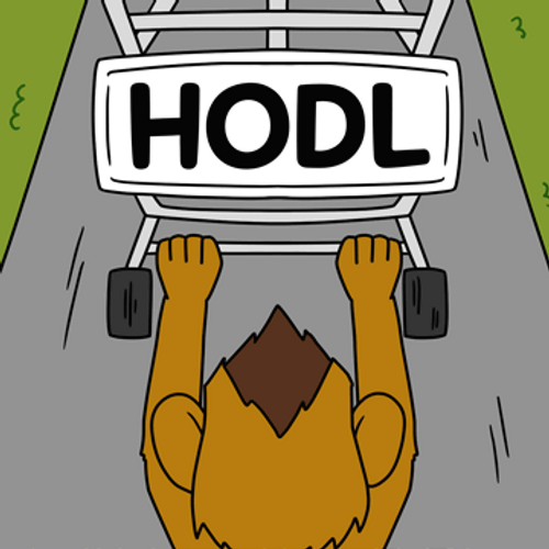Bear Pushing Cart Fast Hodl GIF