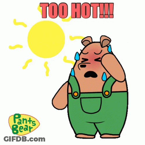 Bear Saying Too Hot GIF
