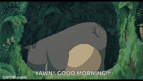 Bear Saying Yawn Good Morning GIF