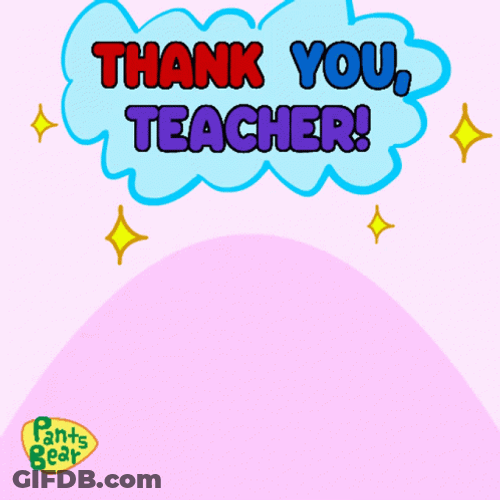 Bear Teacher Thank You Greeting GIF