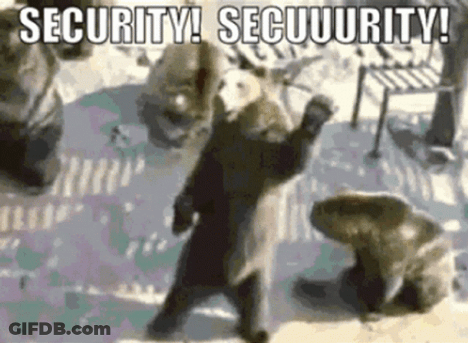 Bear Waving And Calling Security GIF