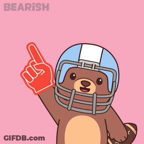 Bear Wearing Football Helmet GIF