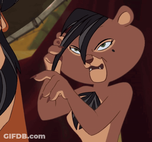 Bear With Black Haircut GIF