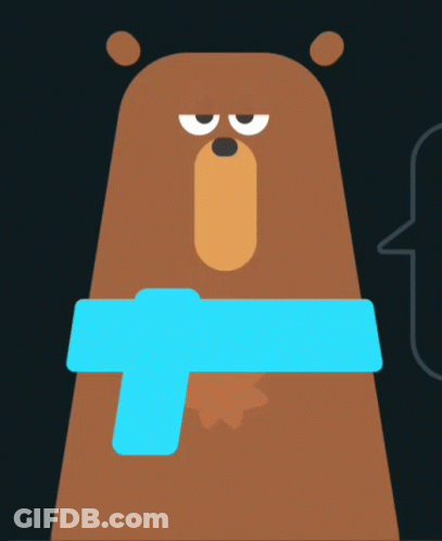 Bear With Blue Scarf GIF