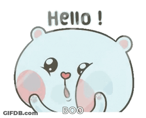 Bear With Heart In Mouth Saying He Boo GIF