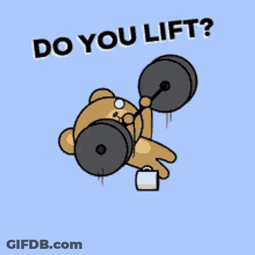 Bear Workout Saying Do You Lift? GIF