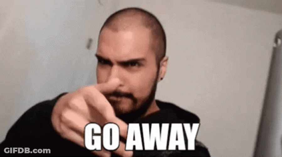Beard Man Go Away GIF