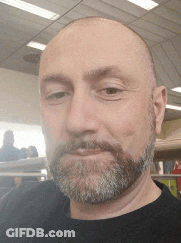Bearded Bald Man GIF