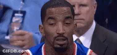 Bearded Basketball Player Sitting In Stands GIF