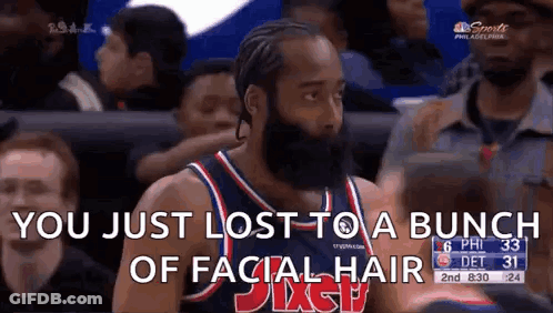 Bearded Basketball Player Talking To Crowd In Stands GIF