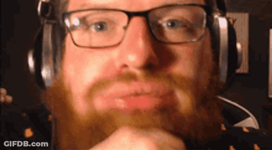 Bearded Blonde Guy Mouth Twitch GIF